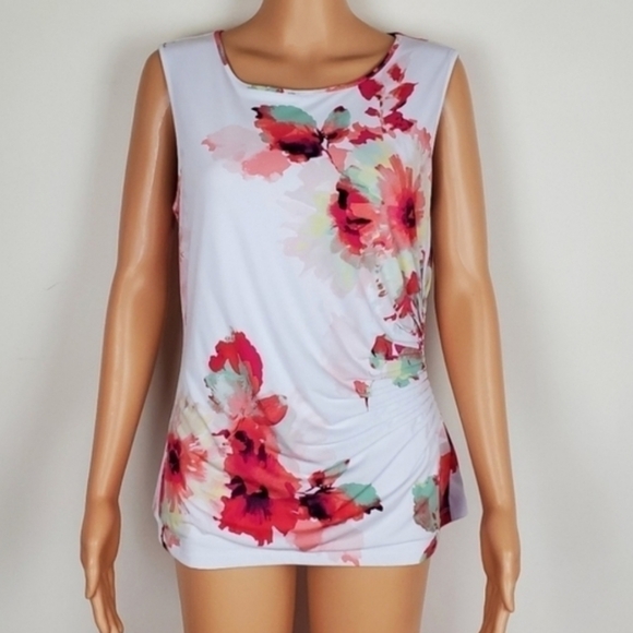 Calvin Klein Sleeveless floral top size M - Picture 2 of 10